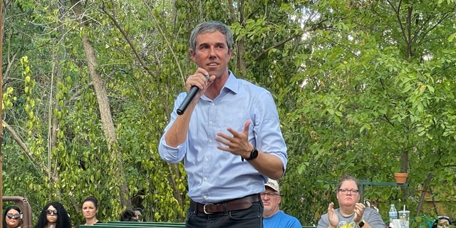 Texas Democratic gubernatorial nominee Beto O'Rourke holds a town hall in Waco, Texas on Aug.  6, 2022