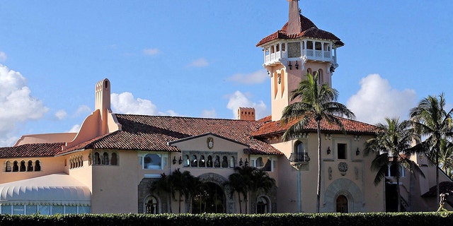 Former president Donald Trump's Mar-a-Lago resort in lm Beach, Florida. 