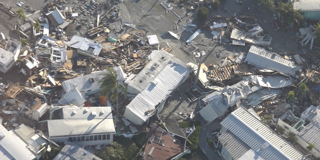 Fox News captured an aerial view of the destruction Hurricane Ian left in Fort Myers, Florida, on Sept.  29.
