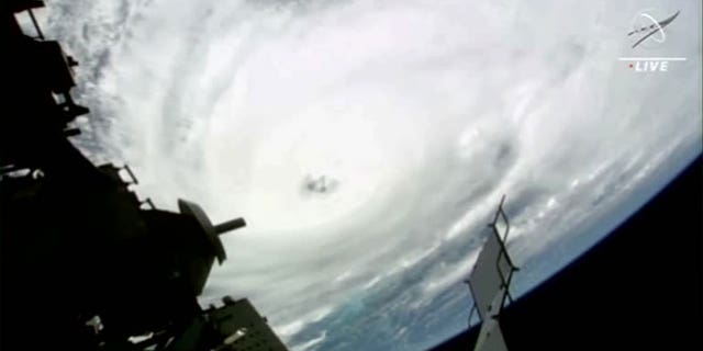 Hurricane Ian viewed from sce on Sept.  28, 2022.